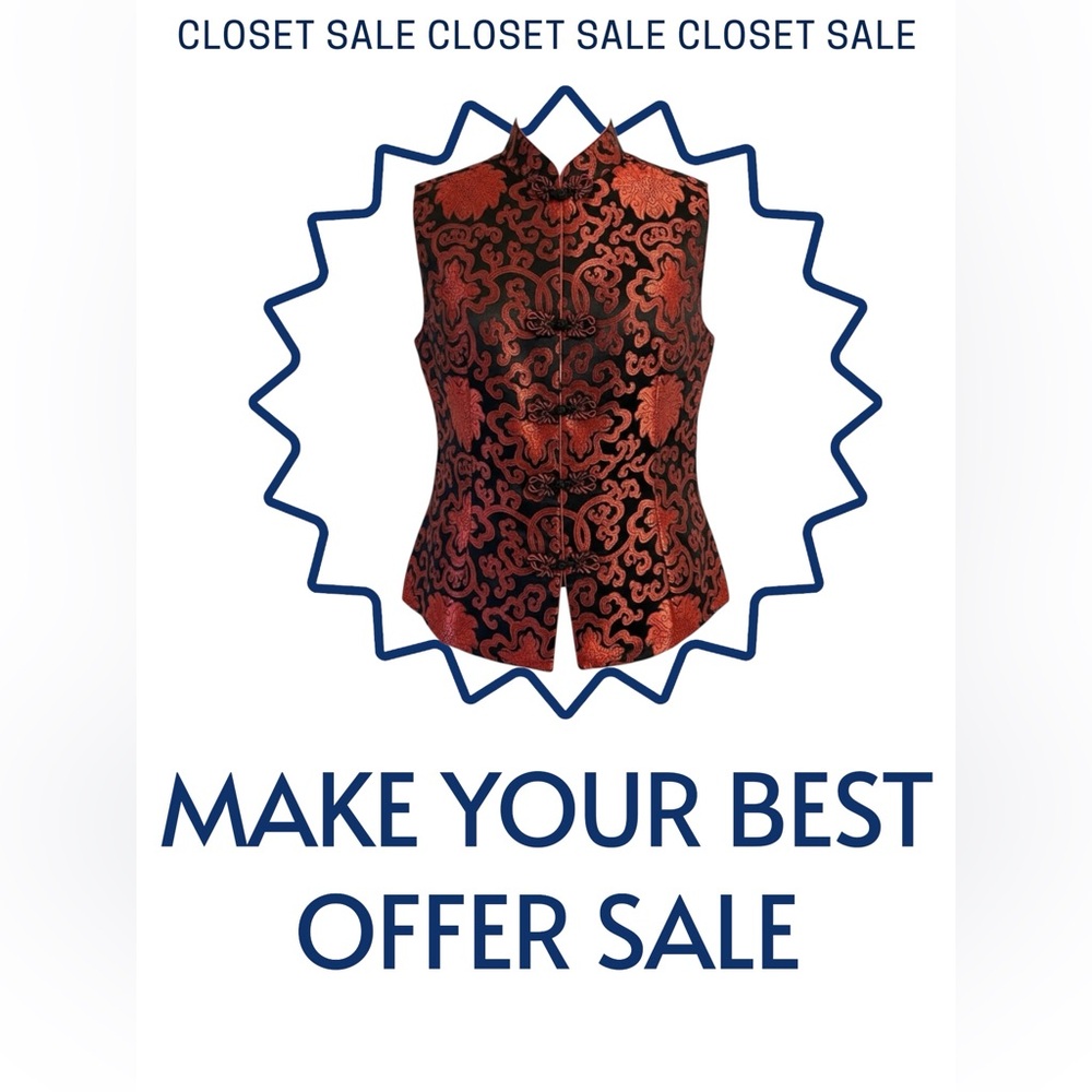 Silk Vest/Shirt Top | Qipao top | Size L